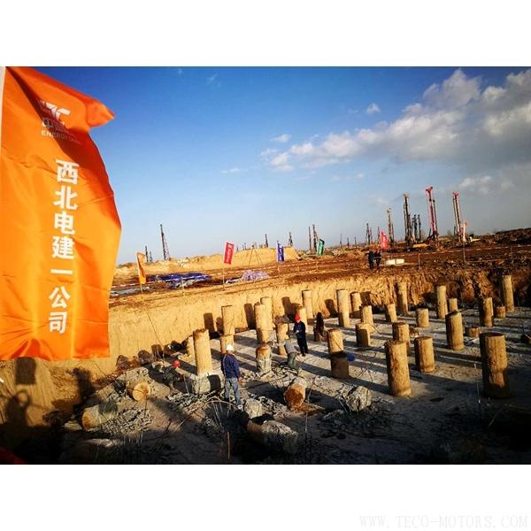 【電廠】陜西渭河彬州化工有限公司30萬噸/年煤制乙二醇項(xiàng)目動力裝置界區(qū)工程項(xiàng)目熱電站開始煙囪破樁工作
