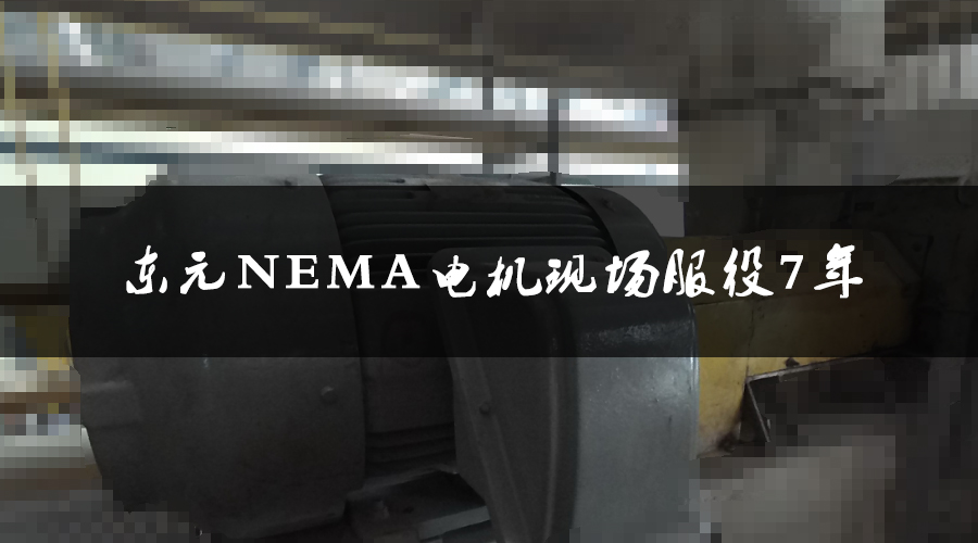 東元NEMA電機(jī)服役7年，運(yùn)行狀態(tài)良好，現(xiàn)場(chǎng)檢測(cè)運(yùn)行狀態(tài)