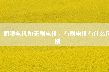 伺服電機和無刷電機，有刷電機有什么區(qū)別