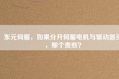 東元伺服，如果分開伺服電機與驅動器買，那個貴些？
