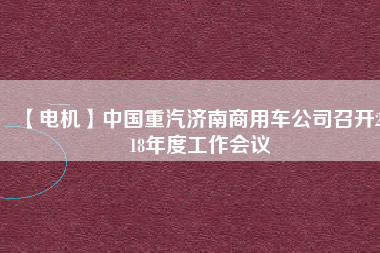 【電機(jī)】中國重汽濟(jì)南商用車公司召開2018年度工作會(huì)議
          