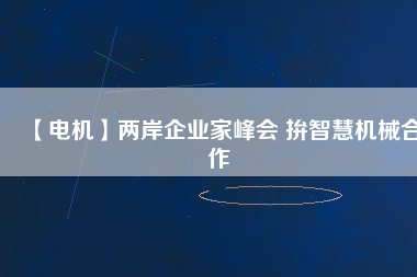 【電機(jī)】?jī)砂镀髽I(yè)家峰會(huì) 拚智慧機(jī)械合作
          